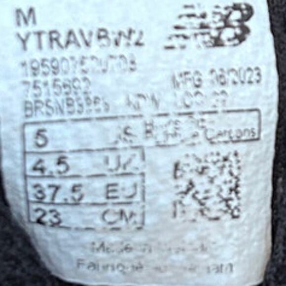 New Balance-Rave Run v2 Bungee-Sneakers-Black/Gray-kids Big Unisex -5M -YTRAVBW2 - Picture 9 of 9